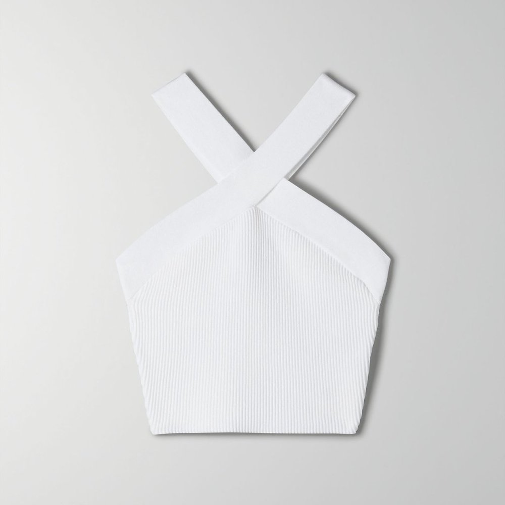 Babaton Sculpt Knit Criss Cross Halter Tank